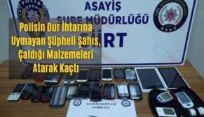 Polisin Dur İhtarına Uymayan Şüpheli Şahıs, Çaldığı Malzemeleri Atarak Kaçtı