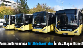 Ramazan Bayramı’nda Siirt Belediyesi’nden Ücretsiz Ulaşım Hizmeti!