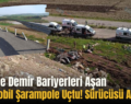 Siirt’te Demir Bariyerleri Aşan Otomobil Şarampole Uçtu! Sürücüsü Ağır!…