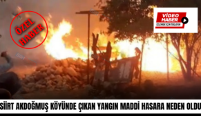 SİİRT AKDOĞMUŞ KÖYÜNDE ÇIKAN YANGIN MADDİ HASARA NEDEN OLDU