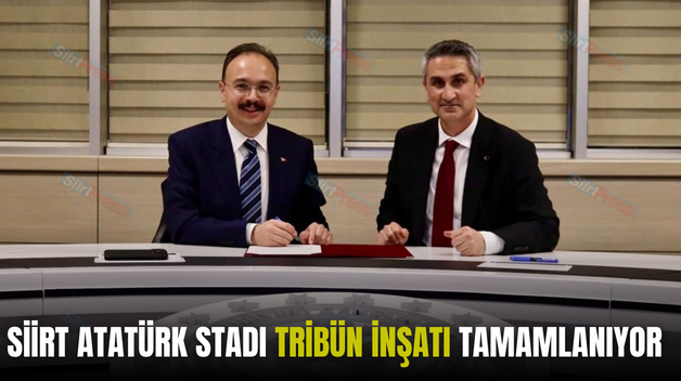 SİİRT ATATÜRK STADI TRİBÜN İNŞATI TAMAMLANIYOR