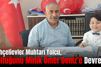 Bahçelievler Muhtarı Yolcu, Koltuğunu Minik Ömer Deniz’e Devretti