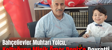 Bahçelievler Muhtarı Yolcu, Koltuğunu Minik Ömer Deniz’e Devretti