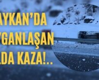 Baykan’da Kayganlaşan Yolda Kaza!..