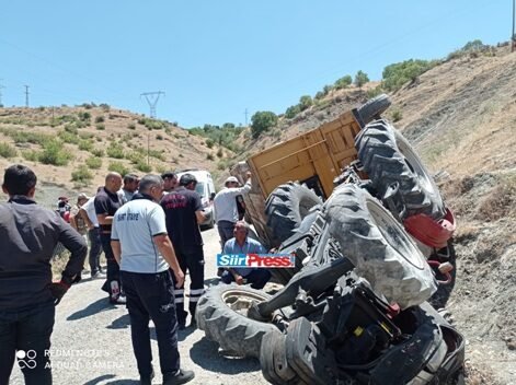 Siirt’in Baykan ilçesinde direksiyon hakimiyetini kaybeden Mehmet Akman (18), devrildiği