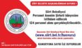 SİİRT BELEDİYESİ 124 PERSONEL ALIMI İÇİN İLANA ÇIKTI..