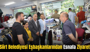 Siirt Belediyesi Eşbaşkanlarından Esnafa Ziyaret