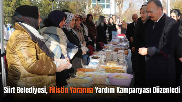 Siirt Belediyesi, Filistin Yararına Yardım Kampanyası Düzenledi