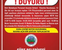 SİİRT BELEDİYESİ İŞÇİ ALIMI KURALARI YARIN ÇEKİLİYOR