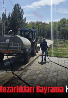 Siirt Belediyesi Mezarlıkları Bayrama Hazır Hale Getirdi