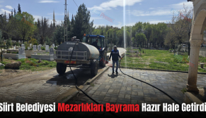 Siirt Belediyesi Mezarlıkları Bayrama Hazır Hale Getirdi
