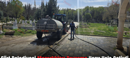 Siirt Belediyesi Mezarlıkları Bayrama Hazır Hale Getirdi