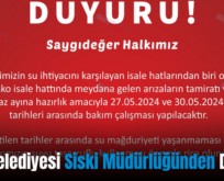Siirt Belediyesi Siski Müdürlüğünden Duyuru