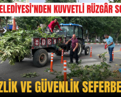 SİİRT BELEDİYESİ’NDEN KUVVETLİ RÜZGÂR SONRASI TEMİZLİK VE GÜVENLİK SEFERBERLİĞİ