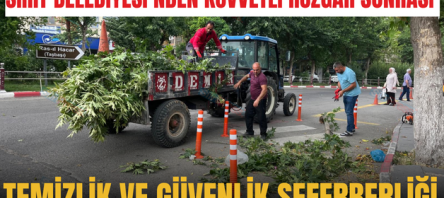 SİİRT BELEDİYESİ’NDEN KUVVETLİ RÜZGÂR SONRASI TEMİZLİK VE GÜVENLİK SEFERBERLİĞİ