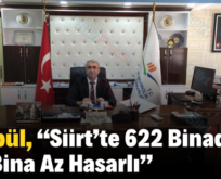 Bülbül, “Siirt’te 622 Binadan 85 Bina Az Hasarlı”