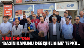 Siirt CHP’den ‘Basın Kanunu Değişikliğine’ Tepki!..