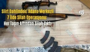 Siirt Dahlindeki Adana Merkezli 7 İlde Silah Operasyonu:  Her Taşın Altından Silah Çıktı