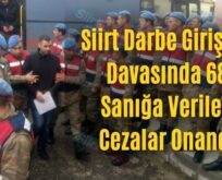 Siirt Darbe Girişimi Davasında 68 Sanığa Verilen Cezalar Onandı