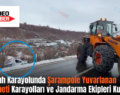 Siirt-Eruh Karayolunda Şarampole Yuvarlanan Kamyoneti Karayolları ve Jandarma Ekipleri Kurtardı