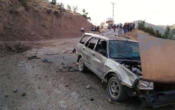 Siirt’in Eruh ilçesinde, PKK’lı teröristlerin yola tuzakladığı el yapımı patlayıcı