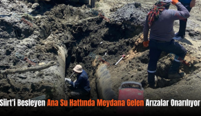 Siirt’i Besleyen Ana Su Hattında Meydana Gelen Arızalar Onarılıyor