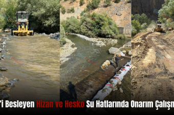 Siirt’i Besleyen Hizan ve Hesko Su Hatlarında Onarım Çalışması