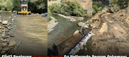Siirt’i Besleyen Hizan ve Hesko Su Hatlarında Onarım Çalışması