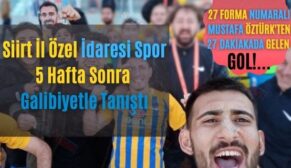 Siirt İl Özel İdaresi Spor, 5 Hafta Sonra Galibiyetle Tanıştı