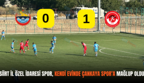 SİİRT İL ÖZEL İDARESİ SPOR, KENDİ EVİNDE ÇANKAYA SPOR’A MAĞLUP OLDU