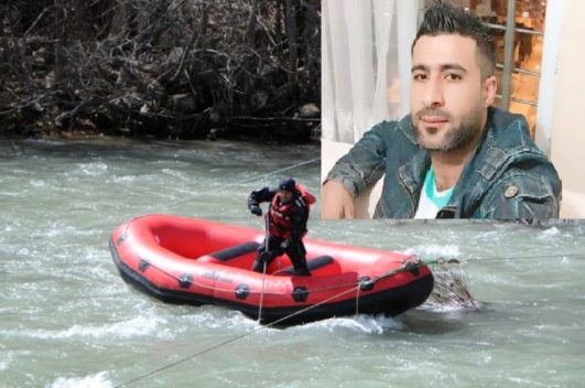 Siirt’in Kurtalan ilçesinde Başur Nehri’ne düşerek suya kapılan bir kişi