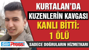 Siirt’in Kurtalan ilçesinde iki kuzen arasında çıkan kavgada 1 kişi