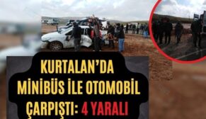 Kurtalan’da Minibüs İle Otomobil Çarpıştı: 4 Yaralı