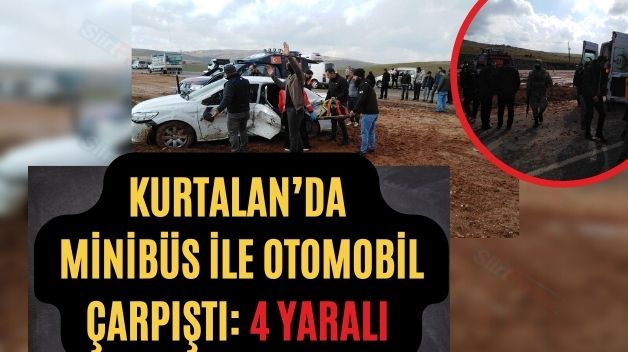 Kurtalan’da Minibüs İle Otomobil Çarpıştı: 4 Yaralı