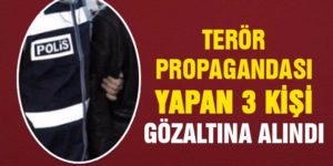 KURTALAN’DA TERÖR PROPAGANDASI YAPANLARA GÖZALTI