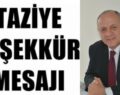 M.KEMAL BİLİM’DEN TAZİYE TEŞEKKÜR MESAJI