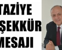 M.KEMAL BİLİM’DEN TAZİYE TEŞEKKÜR MESAJI