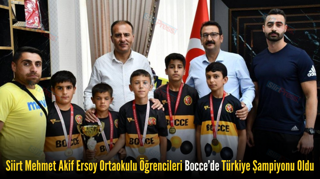 Siirt Mehmet Akif Ersoy Ortaokulu Öğrencileri Bocce’de Türkiye Şampiyonu Oldu