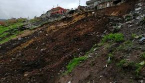 MEYDANDERE (BUŞİ) KÖYÜNDE YAŞANAN HEYELAN KORKUTTU