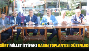 SİİRT MİLLET İTTİFAKI BASIN TOPLANTISI DÜZENLEDİ