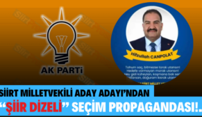 SİİRT MİLLETVEKİLİ ADAY ADAYI’NDAN “ŞİİR DİZELİ” SEÇİM PROPAGANDASI!..