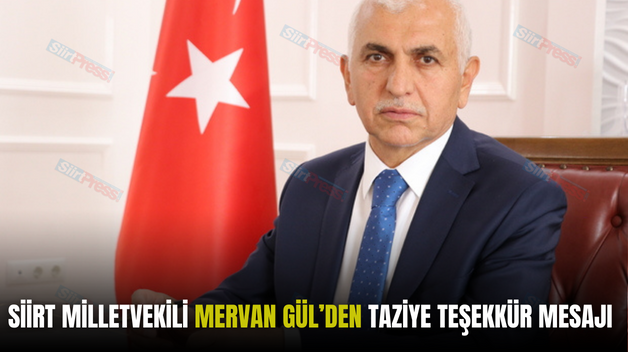 SİİRT MİLLETVEKİLİ MERVAN GÜL’DEN TAZİYE TEŞEKKÜR MESAJI