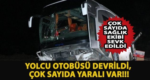Siirt’ten Ankara’ya gitmek üzere yola çıkan yolcu otobüsü Gaziantep’te kaza