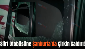 Siirt Otobüsüne Şanlıurfa’da Çirkin Saldırı!