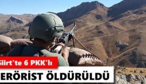 PERVARİ’DE PKK’YA AĞIR DARBE: 6 TERÖRİST ÖLDÜRÜLDÜ