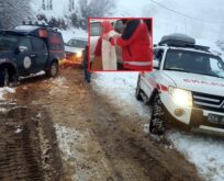 Pervari’de 6 Saatlik Çalışmayla Yol Açıldı, Hamile Kadın Hastaneye Ulaştırıldı