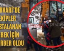 Pervari’de Ekipler Hastalanan Bebek İçin Seferber Oldu