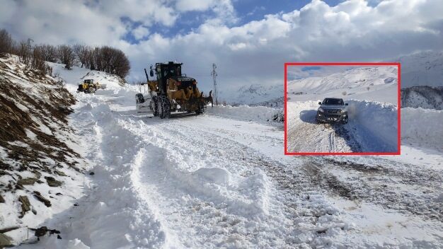 Siirt’in Pervari ve Şirvan ilçesinde etkili olan kar ve tipiden