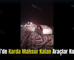Pervari’de Karda Mahsur Kalan Araçlar Kurtarıldı