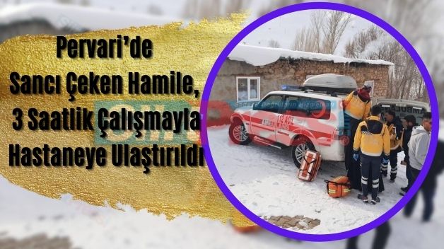 Pervari’de Sancı Çeken Hamile, 3 Saatlik Çalışmayla Hastaneye Ulaştırıldı